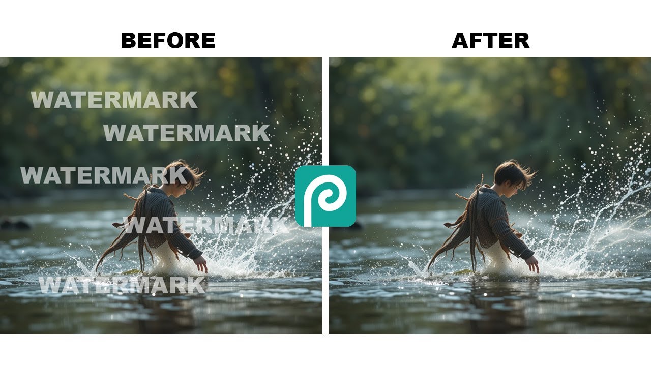 How to remove watermark from image in Photopea