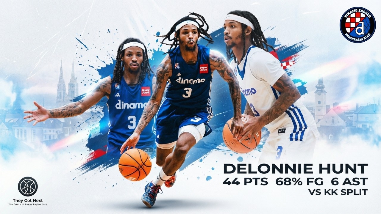 DeLonnie Hunt | 44 PTS 6 AST | Dinamo Zagreb vs Split (Croatian Premijer Liga)