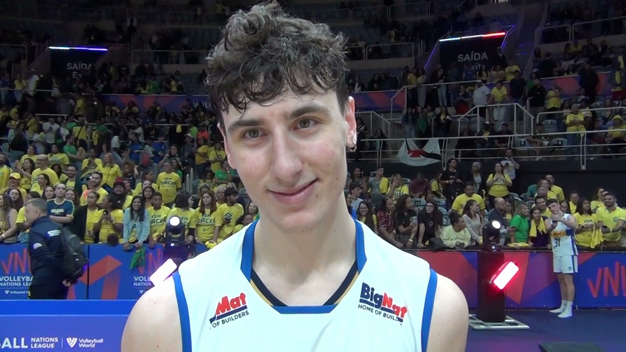 VNL - Alessandro Bovolenta nel post Italia - Brasile 3-2