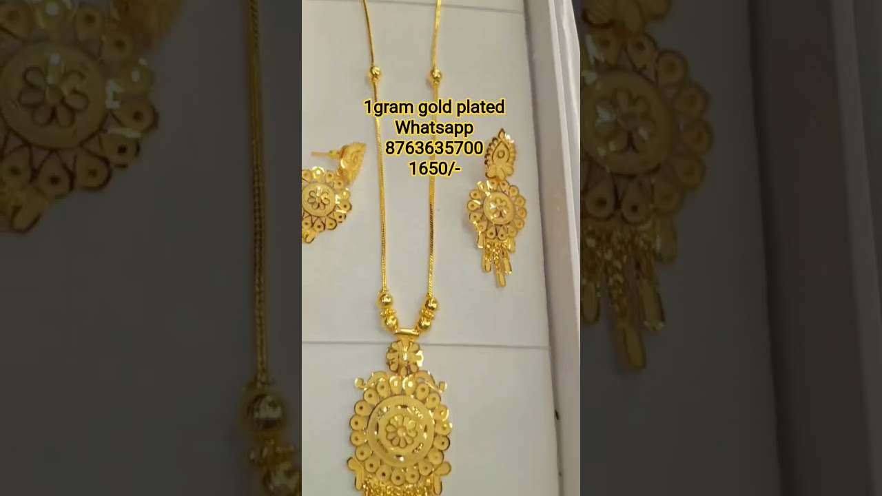 1gram gold plated chain pendent collection 