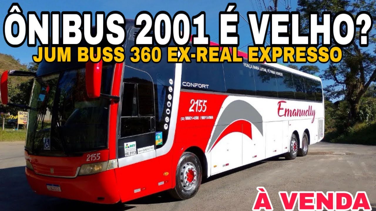 ÔNIBUS VELHO??? EX-REAL EXPRESSO BUSSCAR JUM BUSS 360 ANO 2001 À VENDA