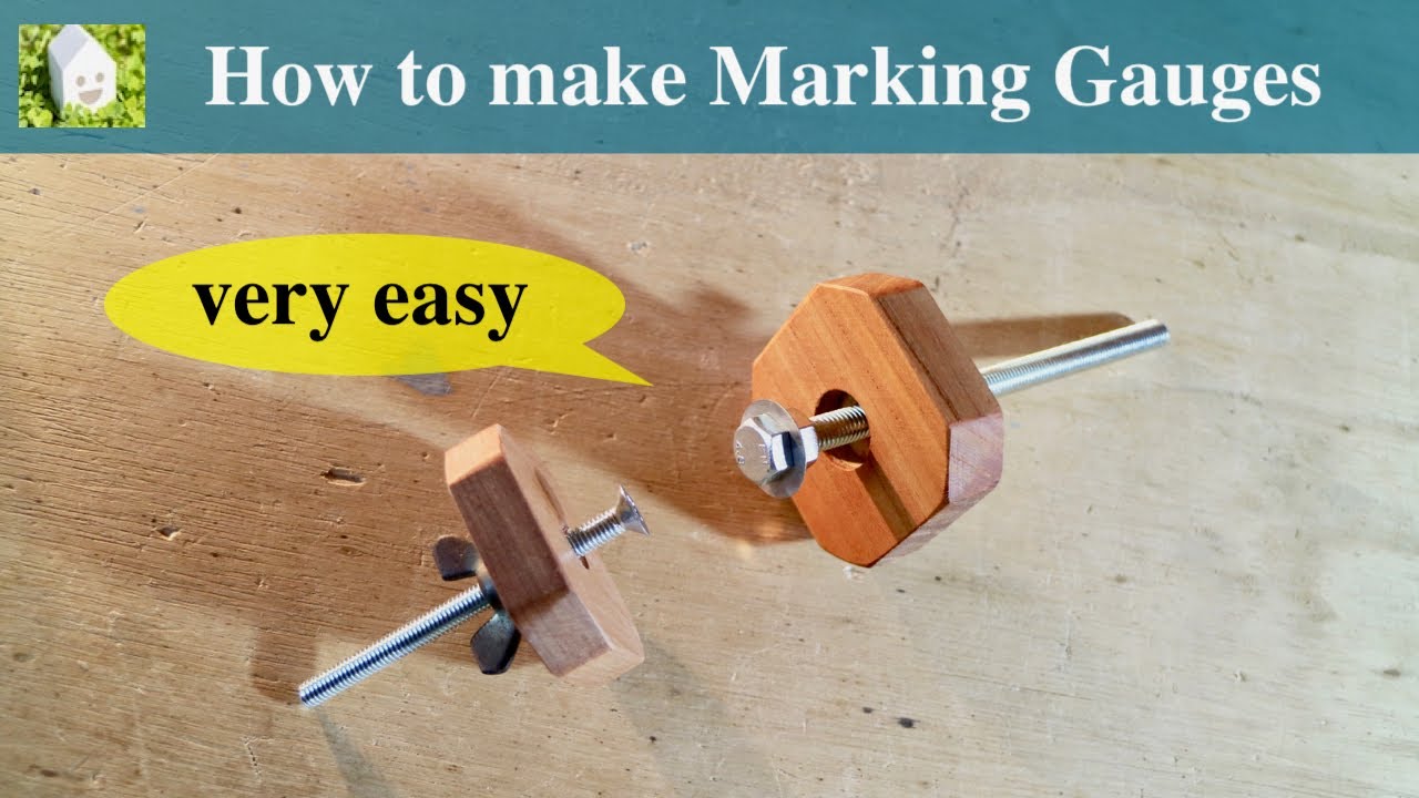 これ以上簡単に作れない罫引きの作り方／Easy making marking gauges