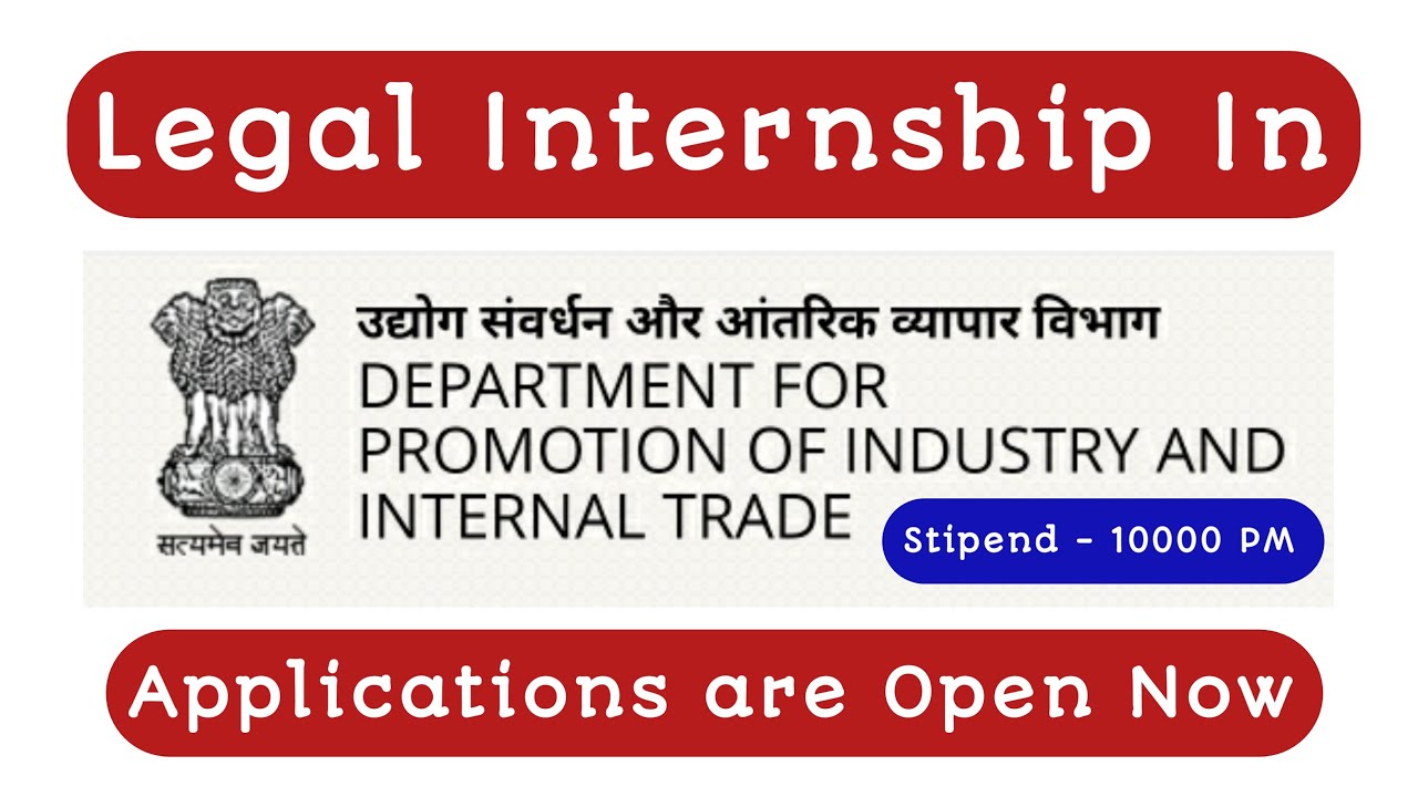 Legal Internship In DPIIT || LLB jobs 2022 || LLM jobs || govt legal jobs