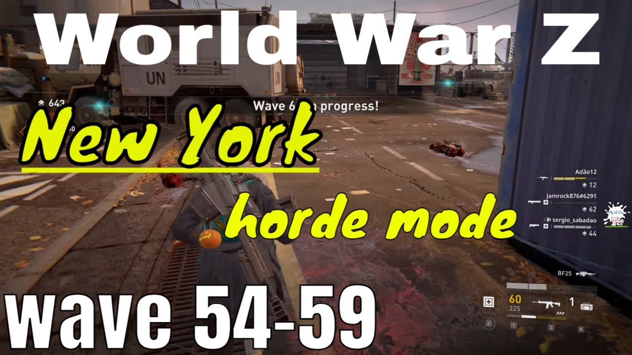 World War Z 4K - New York normal horde mode - wave 54-59 in 2024 | pigVScow