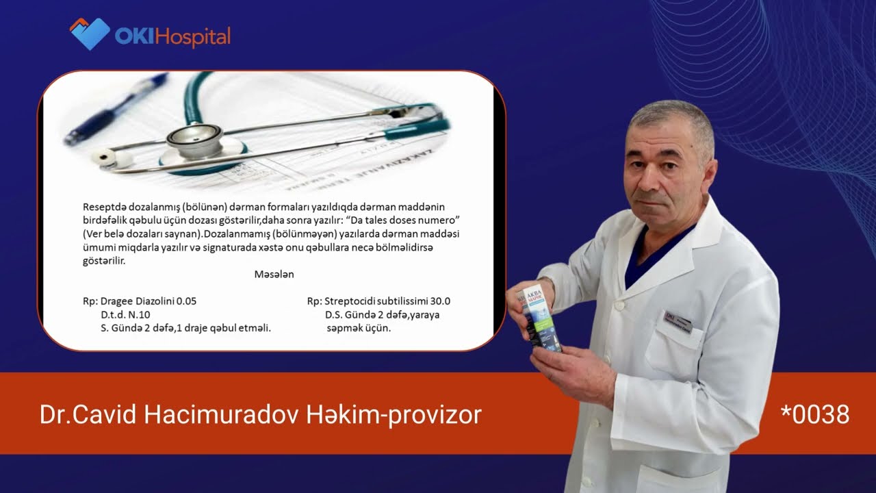 Reseptlərin yazılış qaydaları