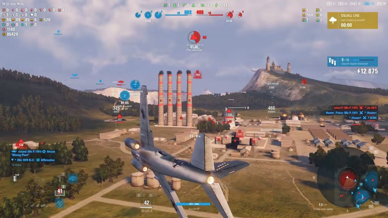 World Of Warplanes | Me P.1102 B | Thunder + Winged Legend + Hero of the Sky