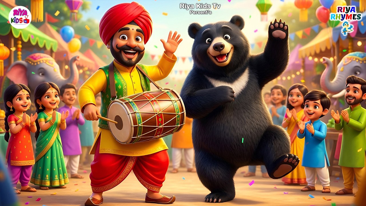 Kalu Madari Aaya | कालू मदारी आया | Kids Hindi Rhymes | Funny Bear Song For Children #Cartoon