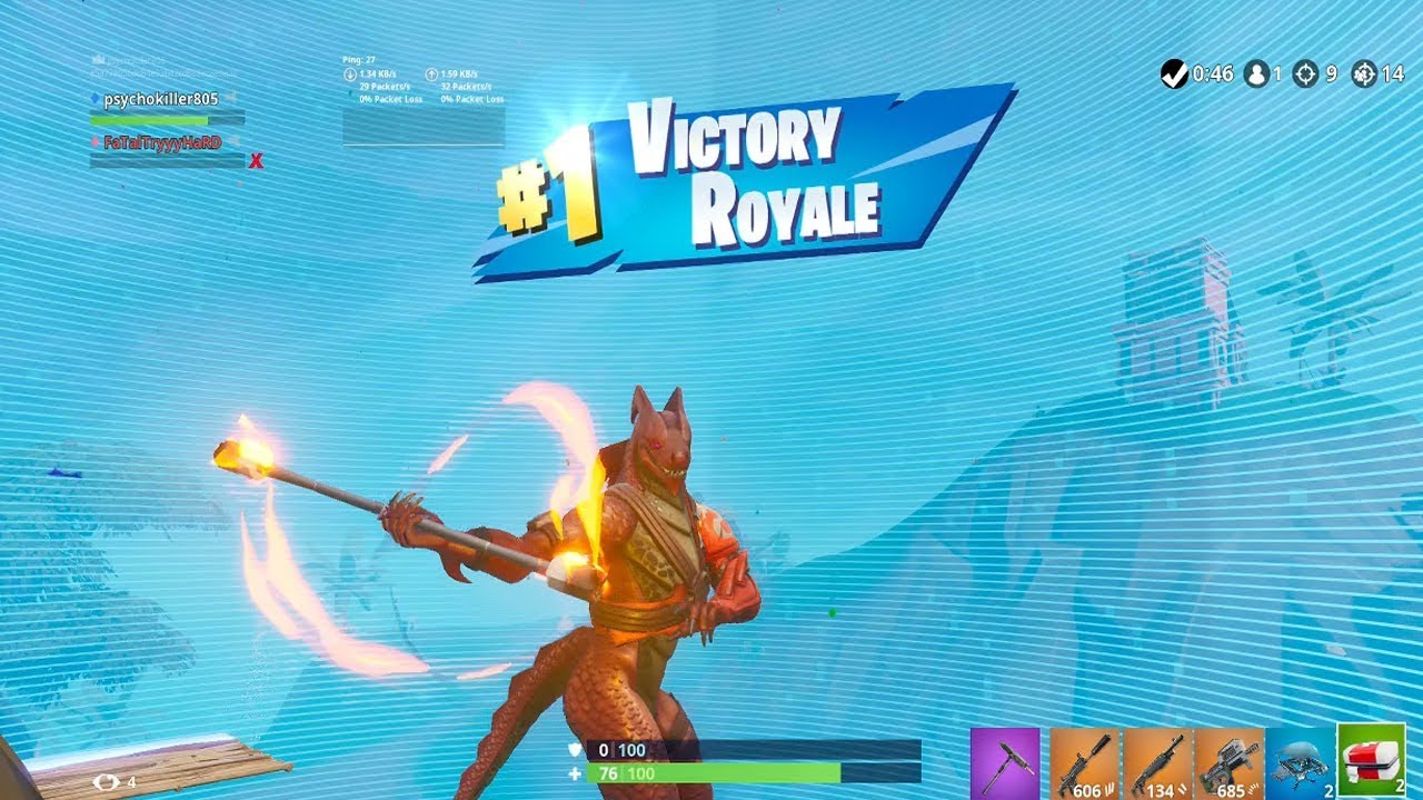 FORTNITE First Win with STAGE 3 &ldquo;HYBRID&rdquo; SKIN (&ldquo;REPTILE&rdquo; OUTFIT Showcase) | SEASON 8 BATTLE PASS