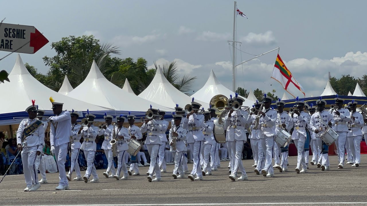 PRESENTATION OF COLOURS TO THE WESTERN NAVAL COMMAND AND COMMISSIONING OF GHANA NAVY SHIP PRU