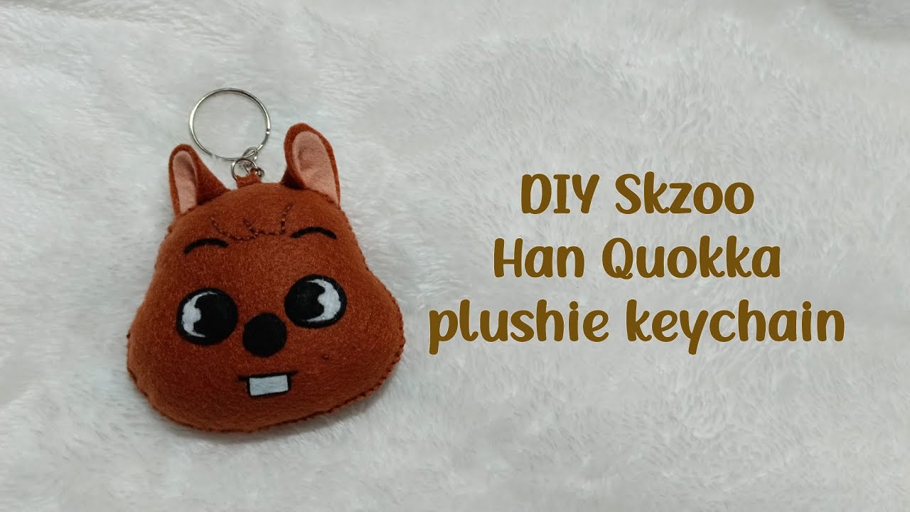 DIY HAN Quokka Plushie Keychain | Skzoo | Straykids | + Free Pattern | Felt Keychain