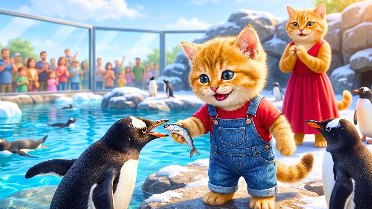 Ginger Kitten Earns an Amazing Aquarium Adventure from Mama Cat for Outstanding School Success! 🐠🏆🐱