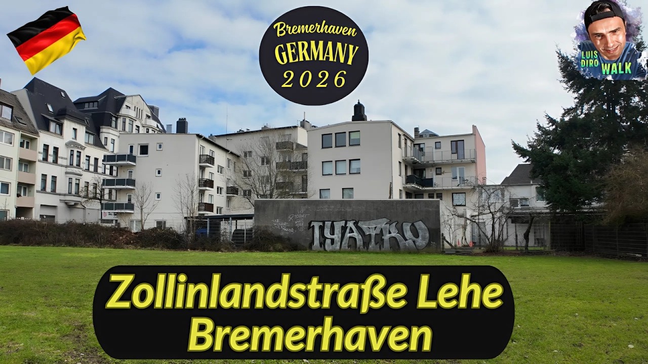 Zollinlandstraße Lehe Bremerhaven Walk🌏Bremerhaven / Germany✈️ 🇩🇪 - February 2026 - (4K Video)