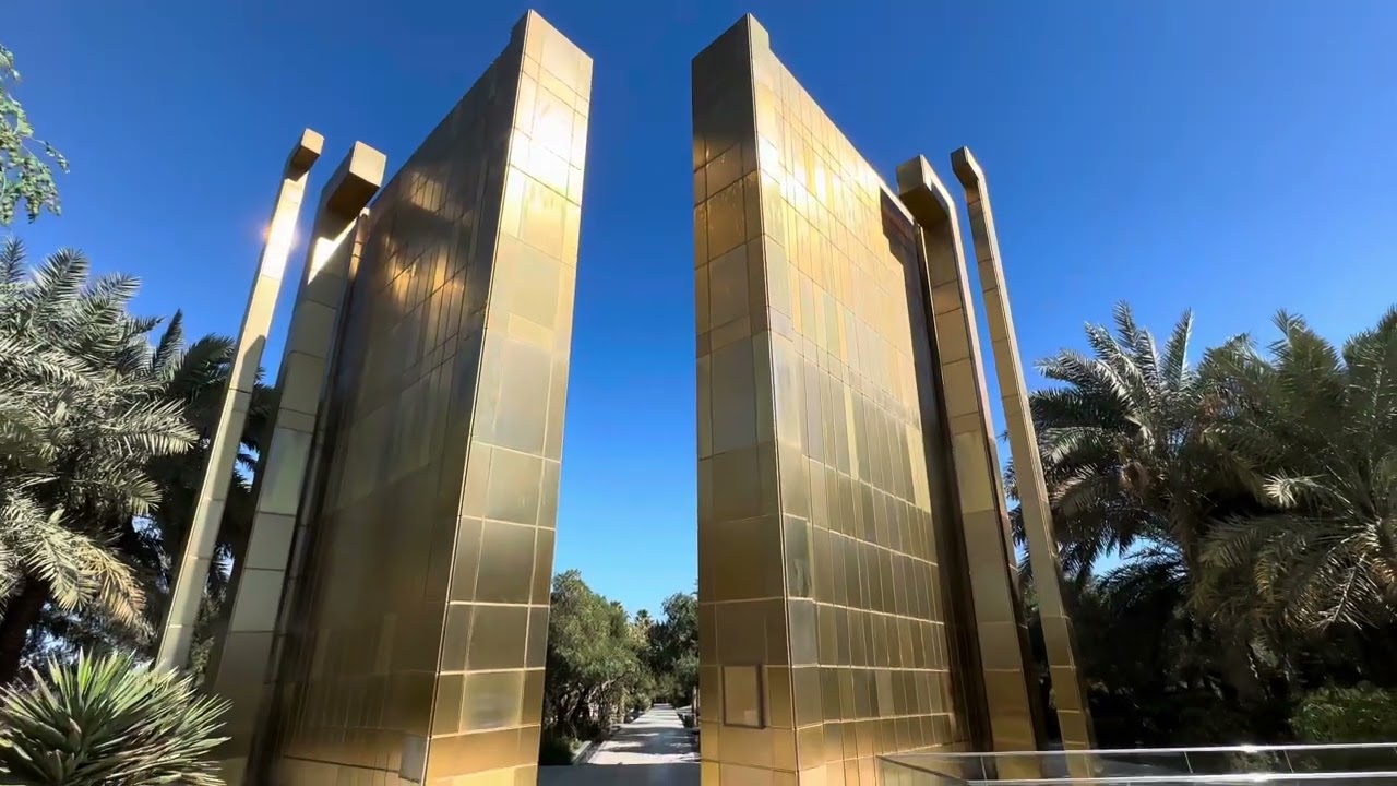 Constitution Monument Golden Sculpture Kuwait City