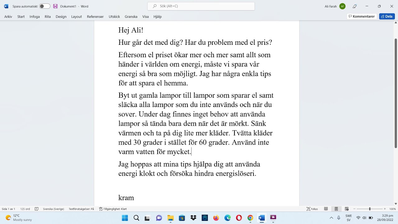 Några enkla tips för att spara el hemma - موضوع سويدي عن نصائح توفير الكهرباء في المنزل بالسويد
