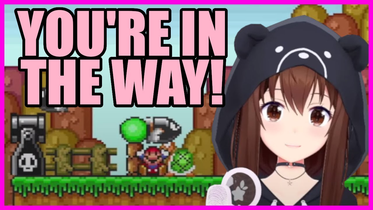 Sora fails Super Mario Bros World 8 until her finger hurts [Hololive]