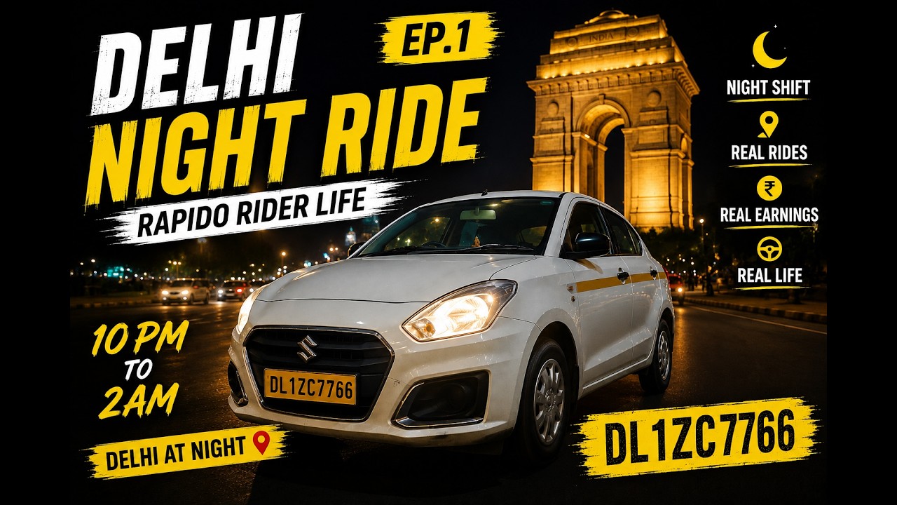 🏆 Delhi Night Ride | Rapido Rider Life | DriveWithSachin@OfficialDriveWithSachin #trending #travel 