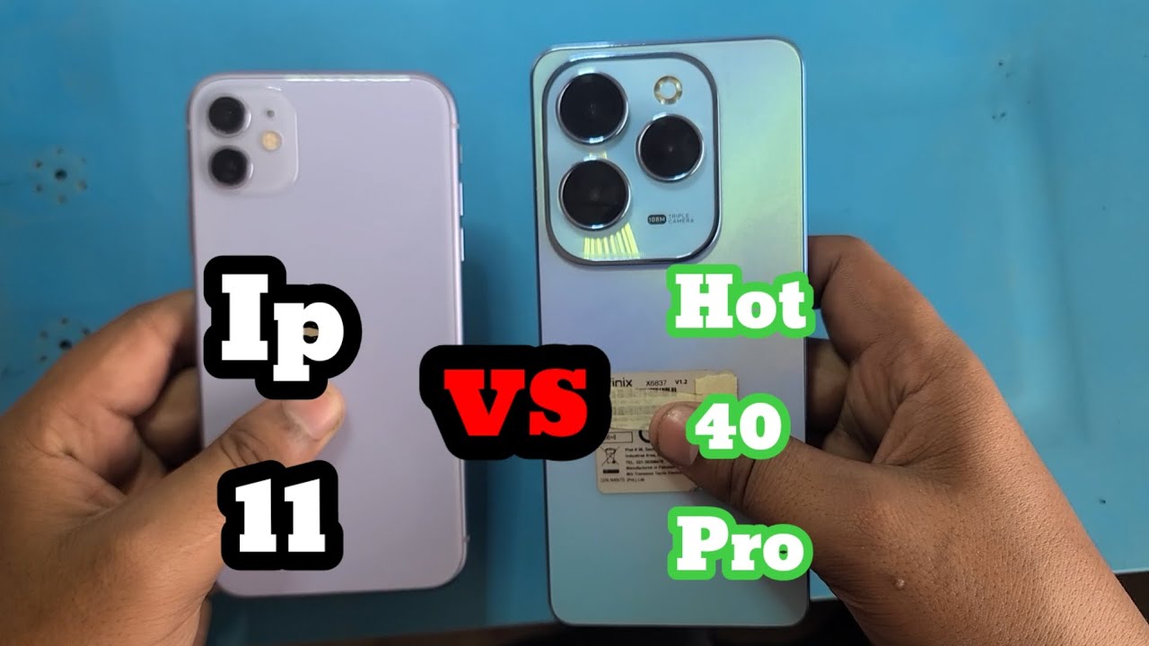 iphone 11 vs infinix hot40  pro speed test