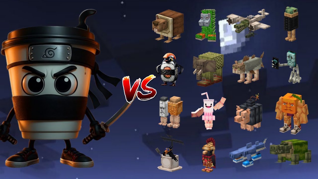 Capuccino Assassino vs ALL Italian brainrot bosses  | Minecraft Mob Battle 