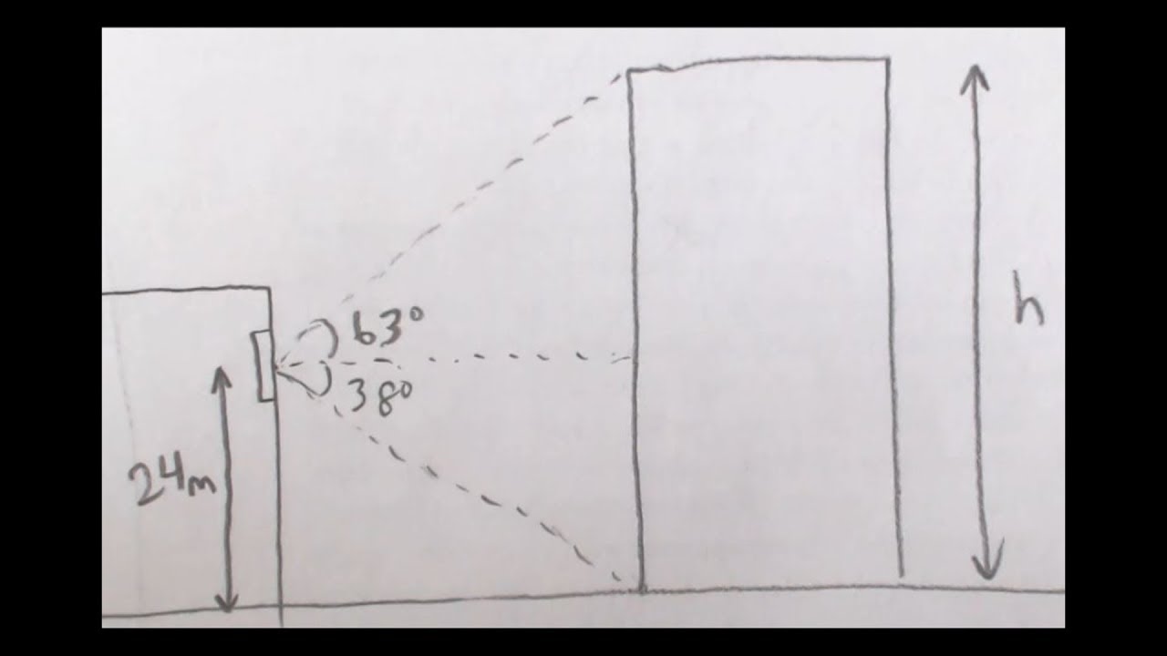 Height of a Building - Trigonometry Word Problem (Example)
