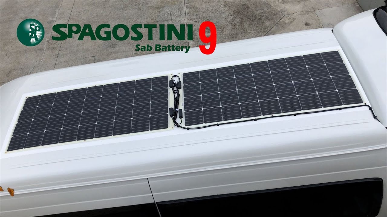 『SpAGOSTINI 9』（初出し！！コーキングが一切残らない張り方）ハイエース用サブバッテリーRENOGYさんの175Wソーラーパネルを2枚取り付けていきます。『スパゴスティーニ9』