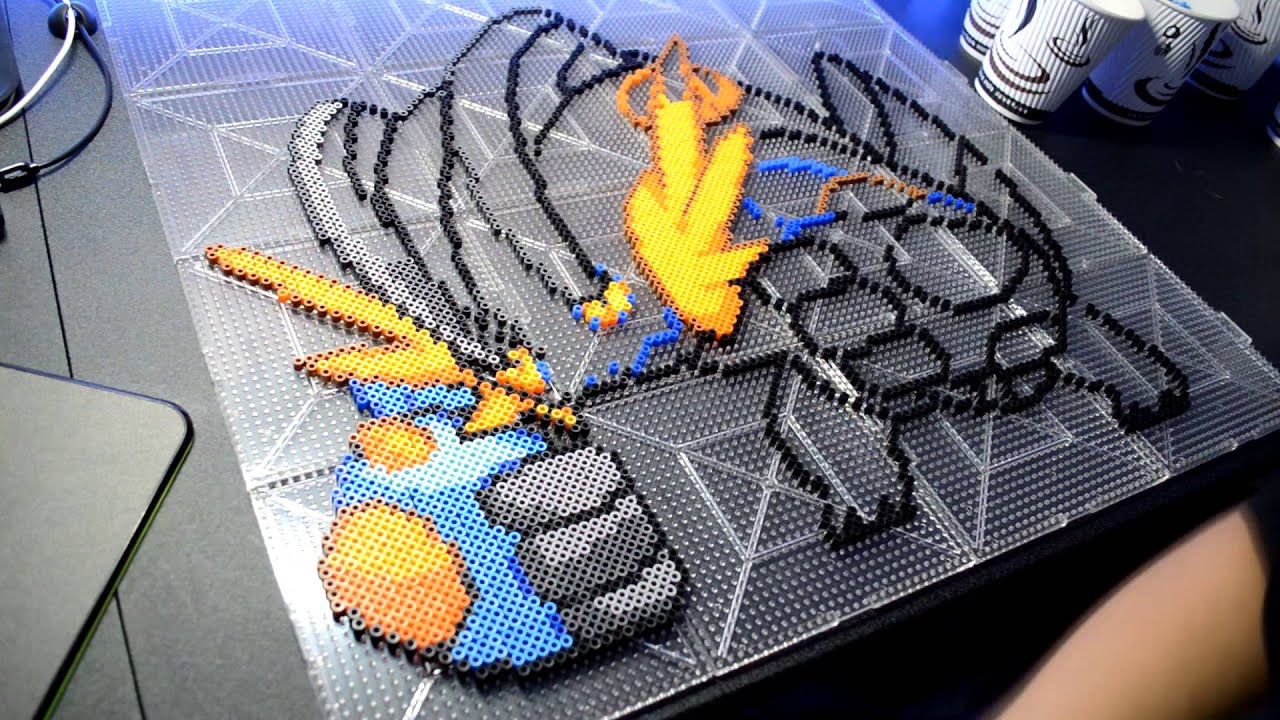 Pokemon - Mega Swampert (8 - Bit Perler Bead Pixel Art)