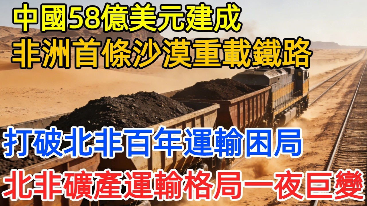 中國建成非洲首條沙漠重載鐵路，阿爾及利亞總統親自宣布通車，北非礦產運輸格局一夜巨變！#中國 #非洲 #工程 #基建 #國際合作 #鐵路
