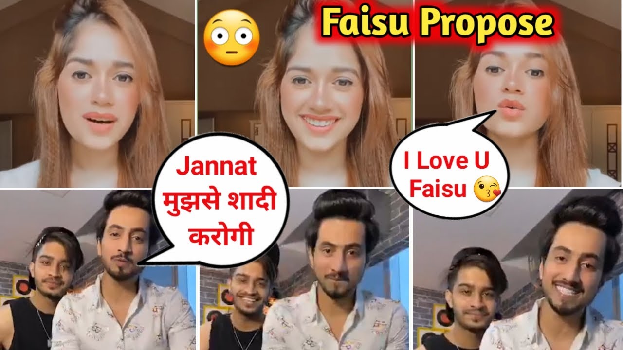 Mr. Faisu Propose Jannat zubbair on live 😳 | Faisu love Jannat zubbair | Mr. Faisu & Jannat zubbair.