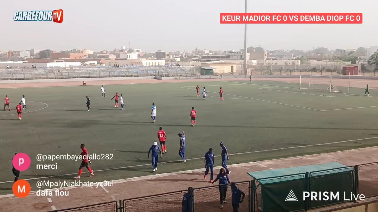 KEUR MADIOR FC 0 VS DEMBA DIOP FC 0 AU STADE CAROLINE FAYE DE MBOUR PREMIÈRE MI-TEMPS....