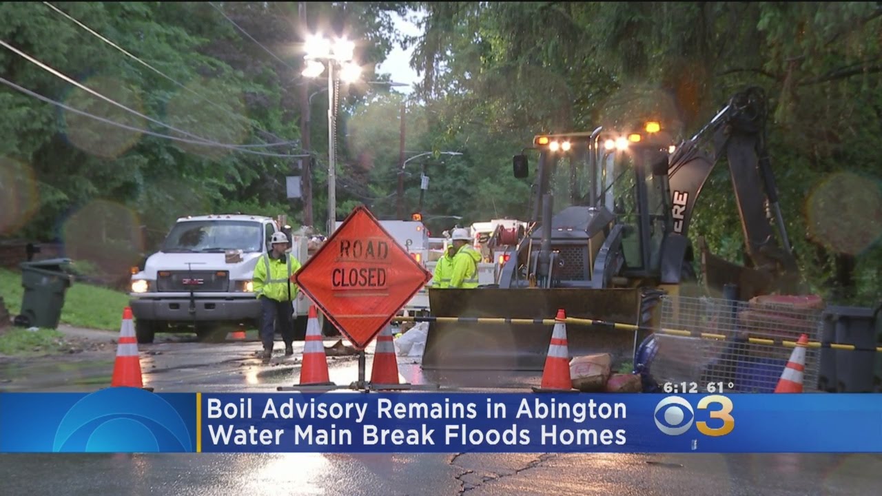 Boil Water Advisory Remains In Abington After Water Main Break