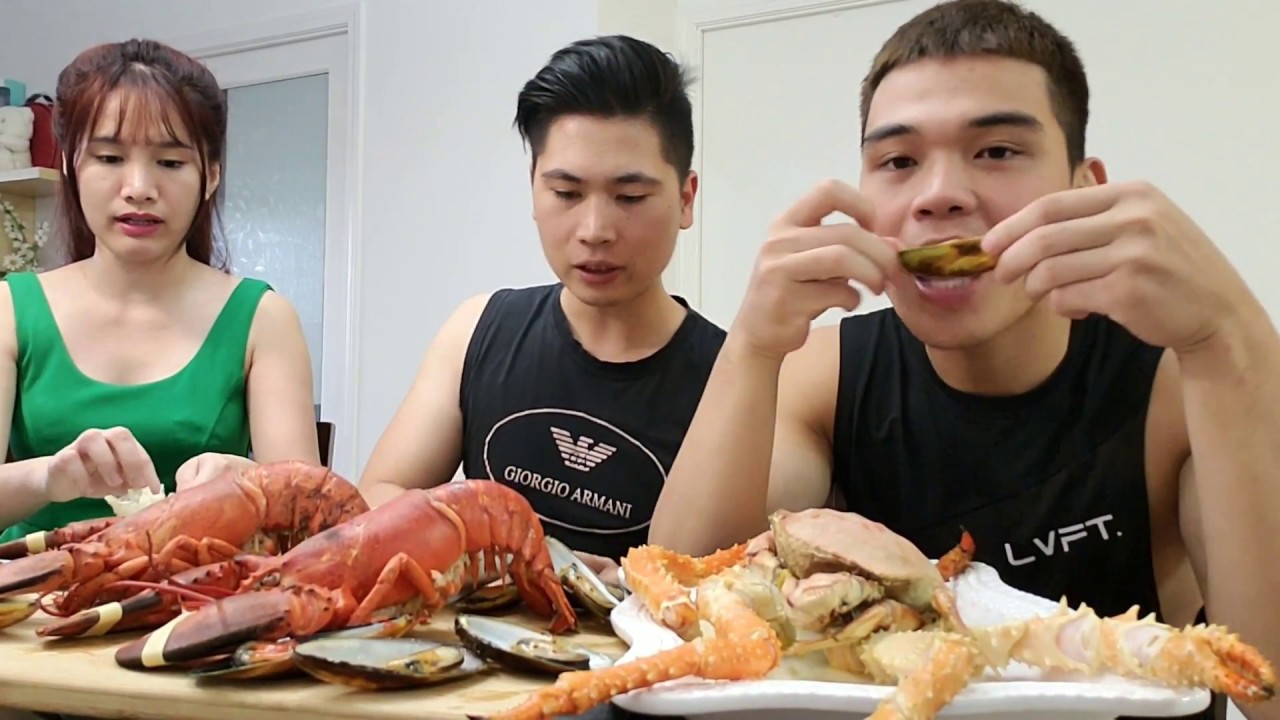 ĂN CUA HOÀNG ĐẾ, TÔM HÙM, CUA BC. Kỉ niệm 200k SUB. YÊU tất cả mọi😍