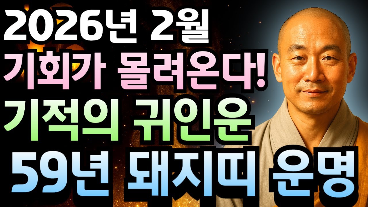 돼지띠운세 1959년생 기해년 67세 2월 천운 받는다! 병오년 들어 금전 대박나고 귀인 만나 부의 기회 쏟아진다, 놓치면 평생 후회할 운세