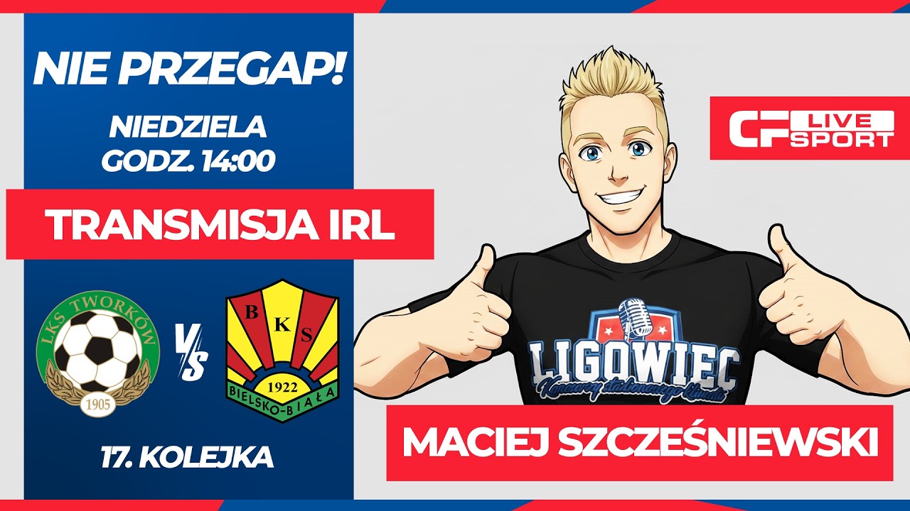 IRL 🔴 | MACIEJ SZCZEŚNIEWSKI ZE STADIONU W TWORKOWIE 🎙️ | LKS TWORK&Oacute;W VS BKS STAL BIELSKO-BIAŁA