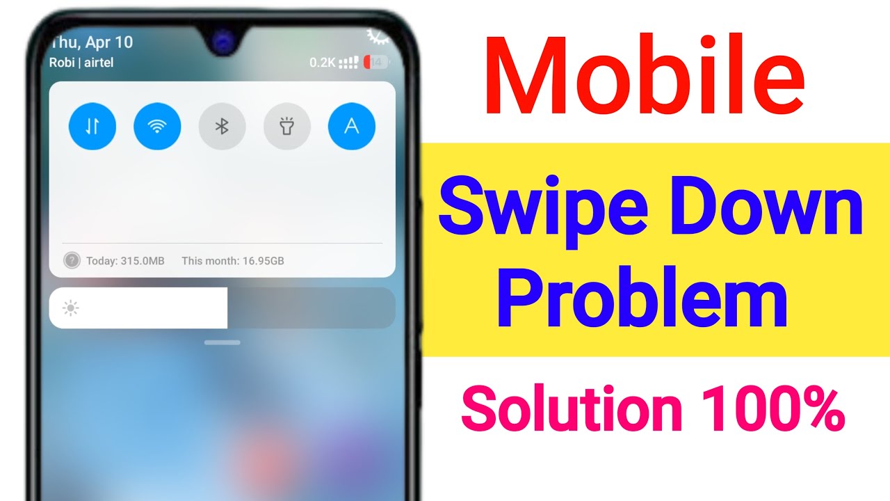 Mobile Swipe Down Problem 2025 || Swipe Down Menu Not Working On Android Problem Solve