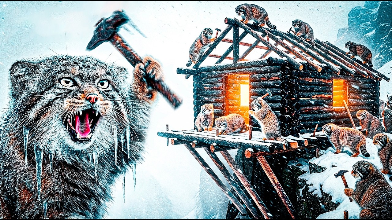 Highly Skilled Wild Cats in Siberia Build a Mud Hut on the World’s Tallest Mountain (ASMR)