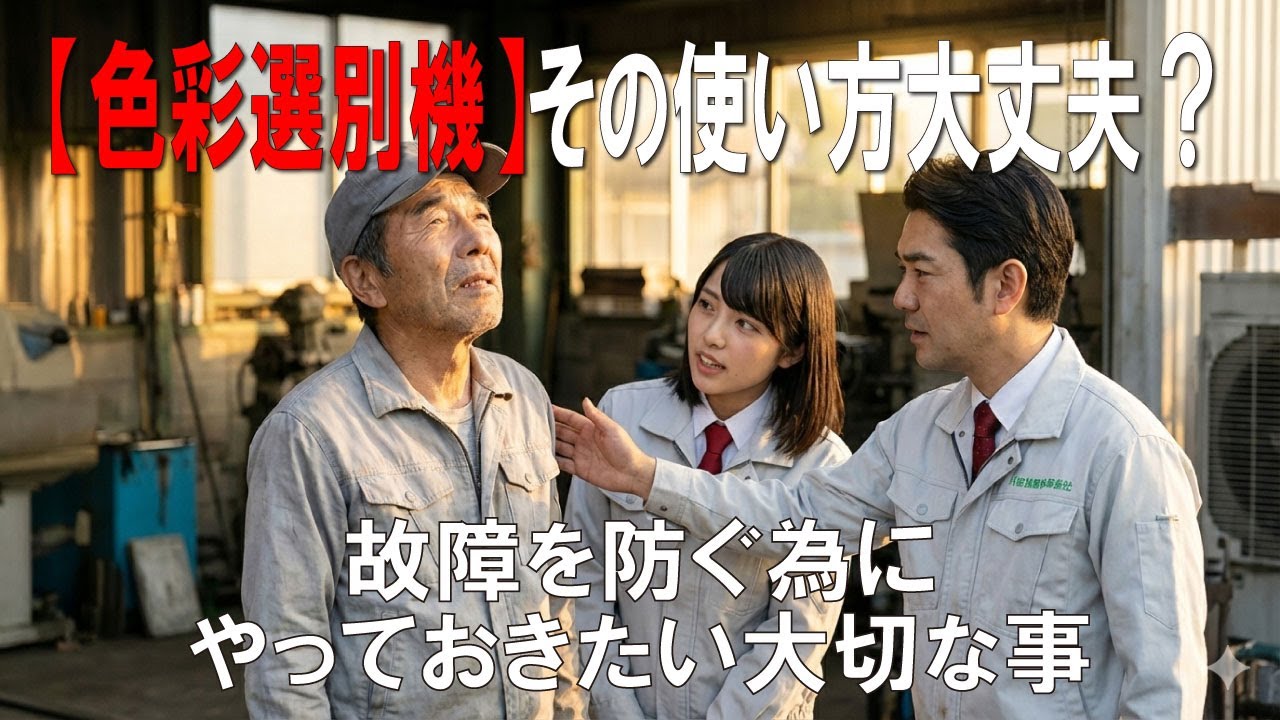【色彩選別機】その使い方大丈夫？故障を防ぐ為にやっておきたい大切な事