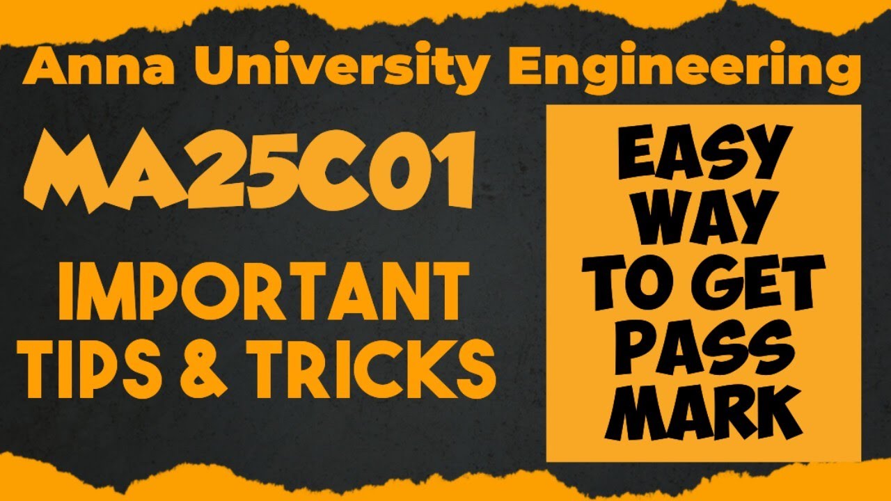 MA25C01|Easy way to get pass Mark in engineering Maths1|Applied Calculus1|Engineering king|