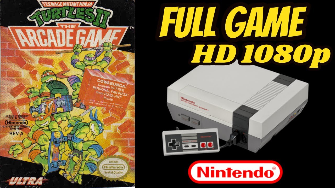 Teenage Mutant Ninja Turtles II : The Arcade Game (NES) Longplay/Walkthrough NO COMMENTARY HD 1080p