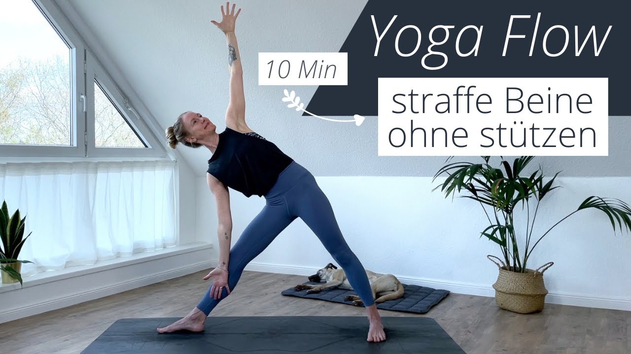 10 Min Yoga Flow für straffe Beine | ohne Stützübungen | Handgelenks- & schulterschonend
