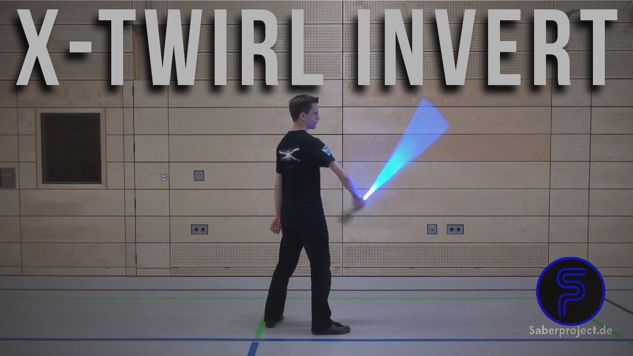X-Wirbel invert - X-Twirl invert - Single Lightsaber Trick