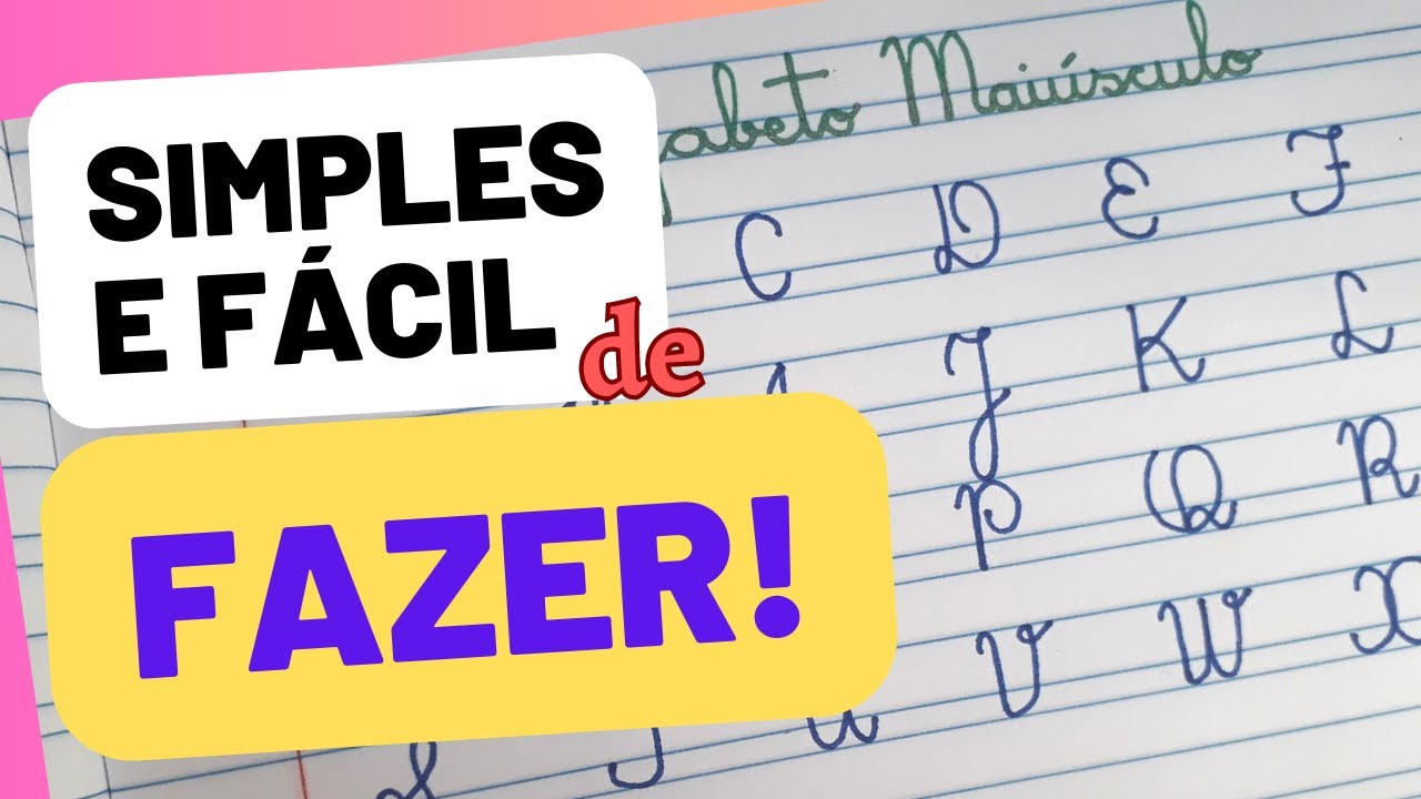 COMO FAZER o ALFABETO MAIÚSCULO de um jeito SIMPLES✍️| LETRA CURSIVA #caligrafia