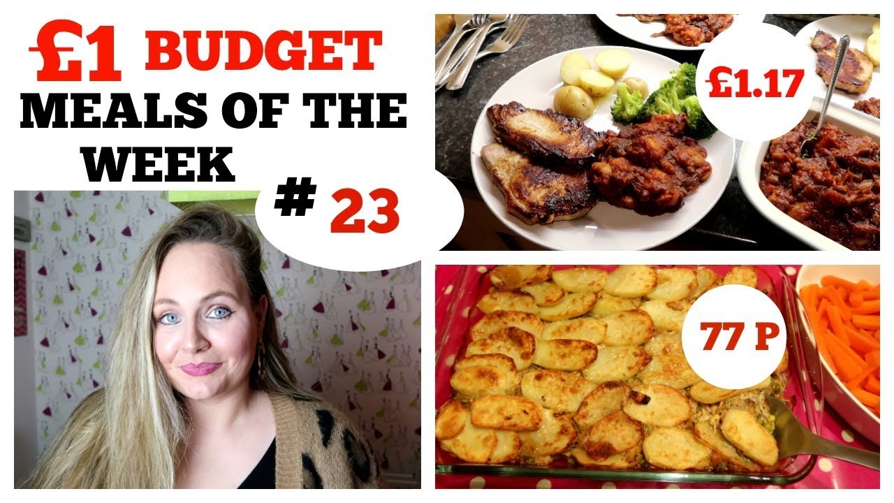 £1 ONE POUND MEALS / BUDGET FAMILY MEAL IDEAS # 23 / MEALS OF THE WEEK , what we eat in a week