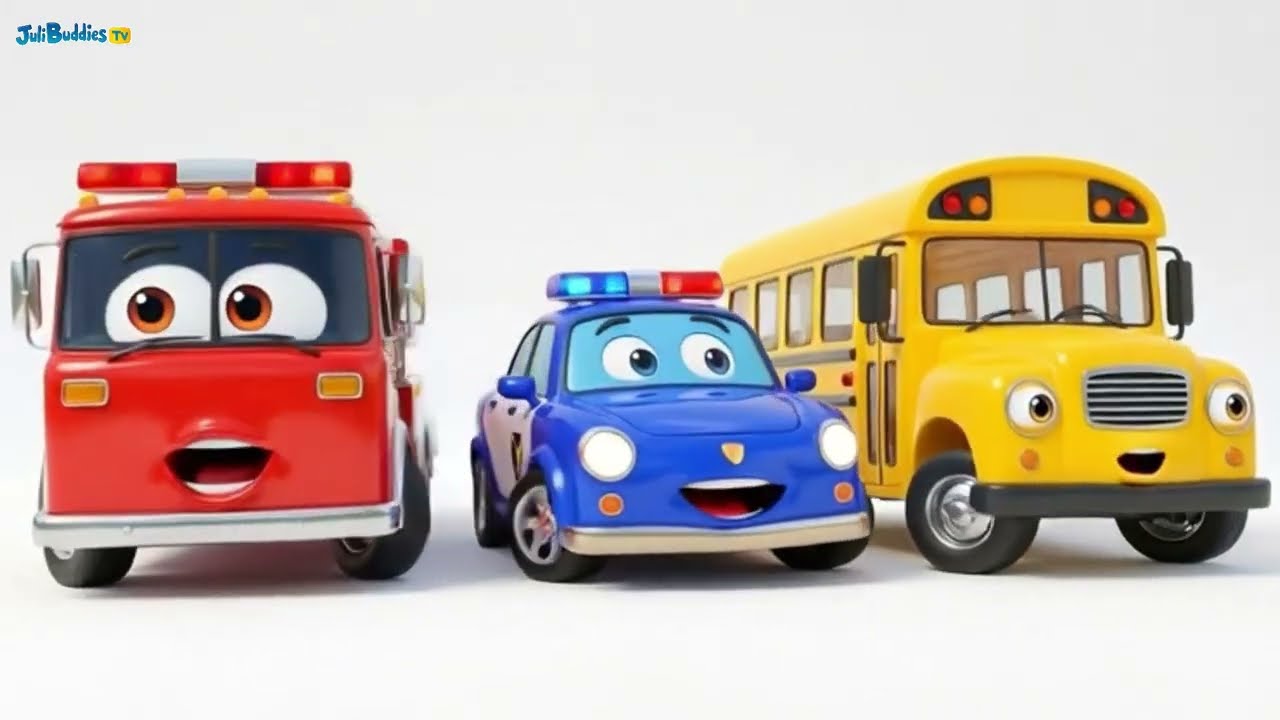 Изучаем цвета вместе с Magic Garage! 🎨🚒 Песня про пожарную машину, полицейскую машину и школьный ...