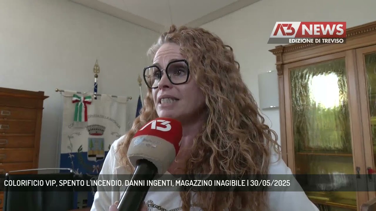 COLORIFICIO VIP, SPENTO L'INCENDIO. DANNI INGENTI, MAGAZZINO INAGIBILE | 30/05/2025