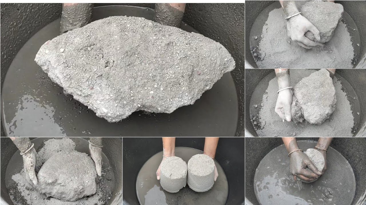 Asmr| grainy sand cement crumbling in water 💦💦