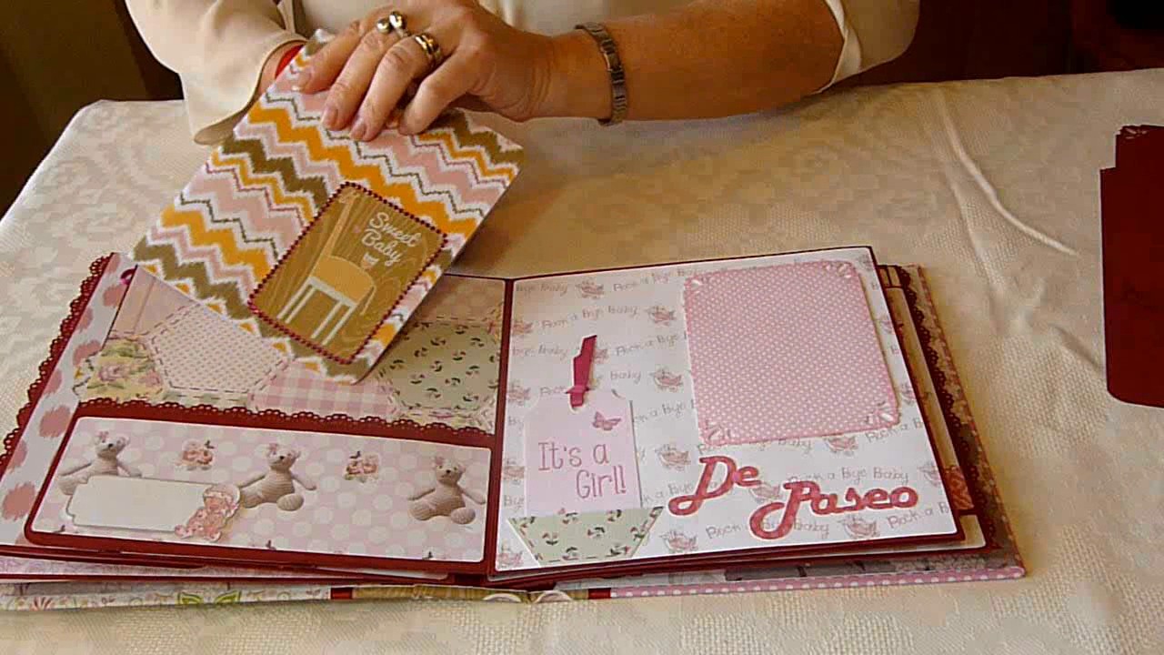 Álbum de fotos bebé personalizado I Niña. Álbum bebé scrapbook. Regalo para bautizo o nacimiento