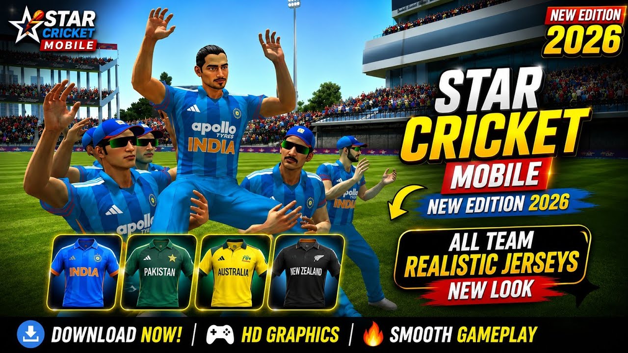 🔥 Star Cricket Mobile 2026 Edition | New Realistic Jerseys & Amazing Graphics 😱