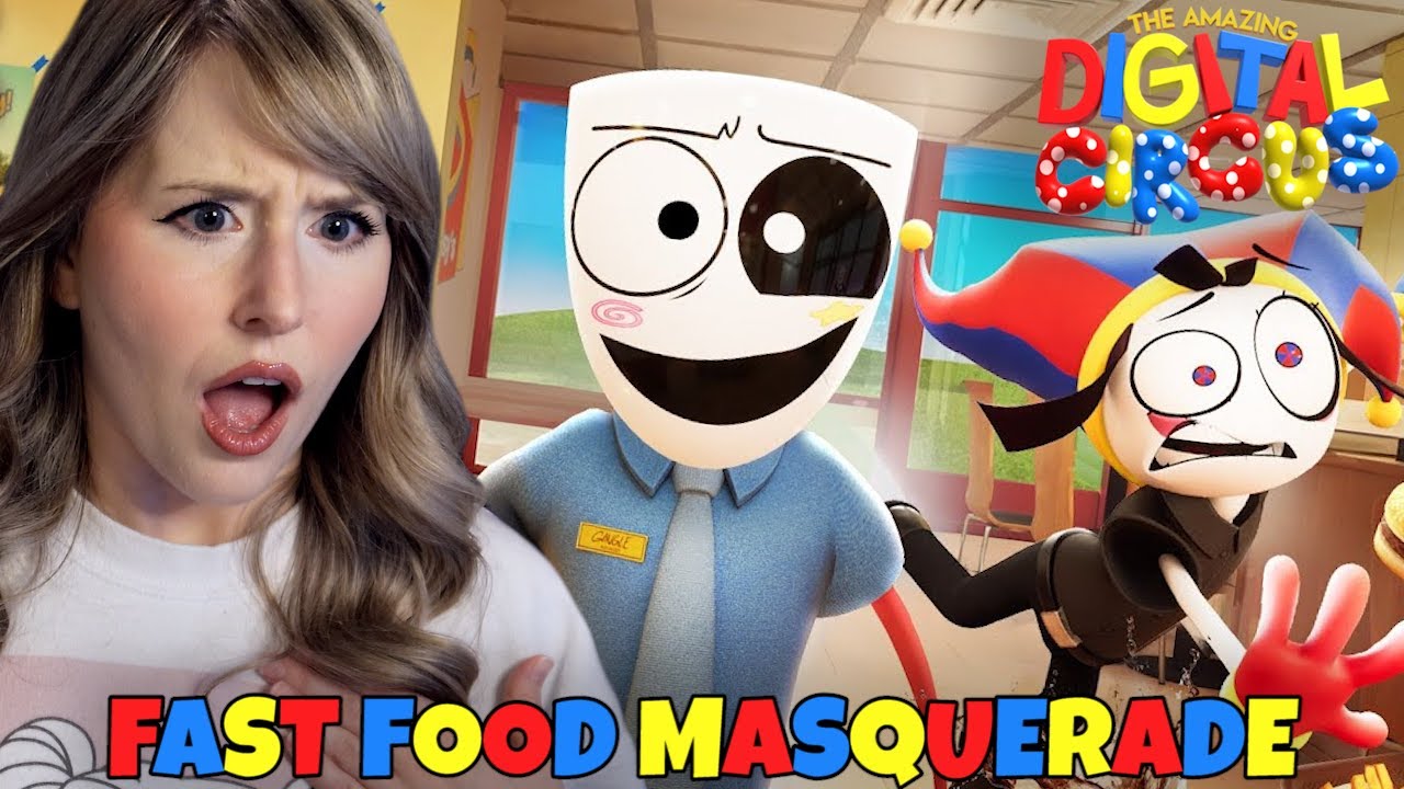 HORROR FAN REACTS TO THE AMAZING DIGITAL CIRCUS - EPISODE 4 - FAST FOOD MASQUERADE