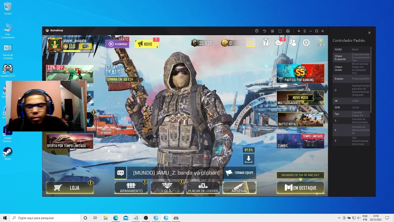 Mapeamento de teclas do gameloop (dualshock)