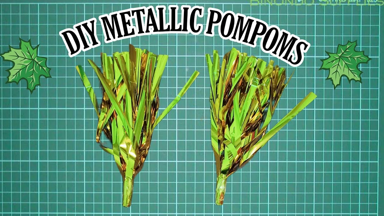 HOW TO MAKE POMPOMS USING METALLIC PAPER