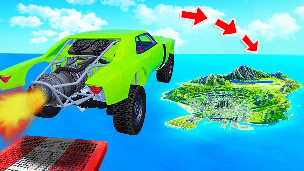 ROCKET AUTOS SPRINGEN über die GANZE KARTE GTA 5!